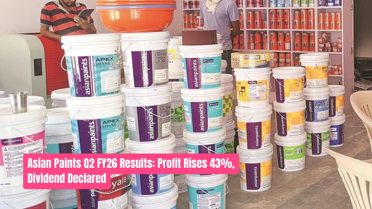 Asian Paints Q2 FY26 Results Profit Rises 43%, Dividend Declared